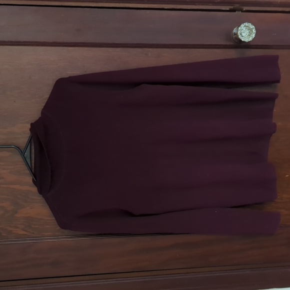 Chico's Plum Mock Neck Ribbed Long Sleeve Sweater Size Large - Picture 1 of 5